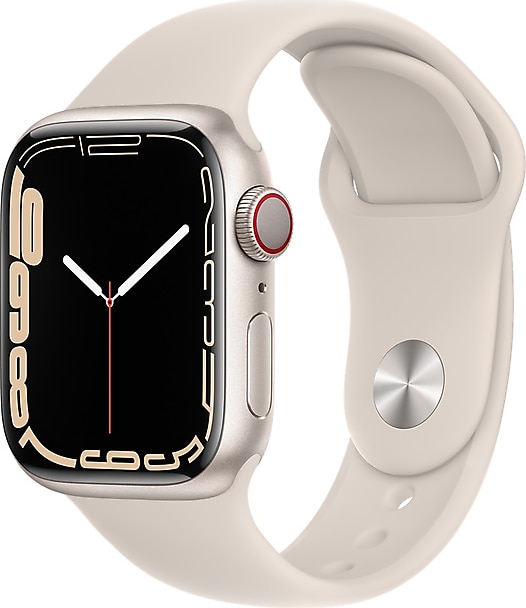 Apple Watch Series 7 GPS + Cellular 41mm Yıldız Işığı Alüminyum Kasa Ve ...