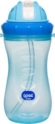 Wee Baby  761 Renkli Pipetli 340 ml Bardak Mavi