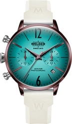 Welder  Moody WWRC676 Silikon Kordon Beyaz-Bordo Kadın Kol Saati