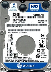 Western Digital  Blue WD5000LPCX SATA 3.0 5400 RPM 3.5" 500 GB Harddisk