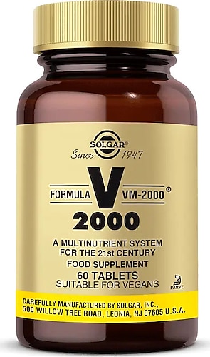 Solgar VM 2000 Multivitamin 60 Tablet Fiyatı, Özellikleri - Banayeni